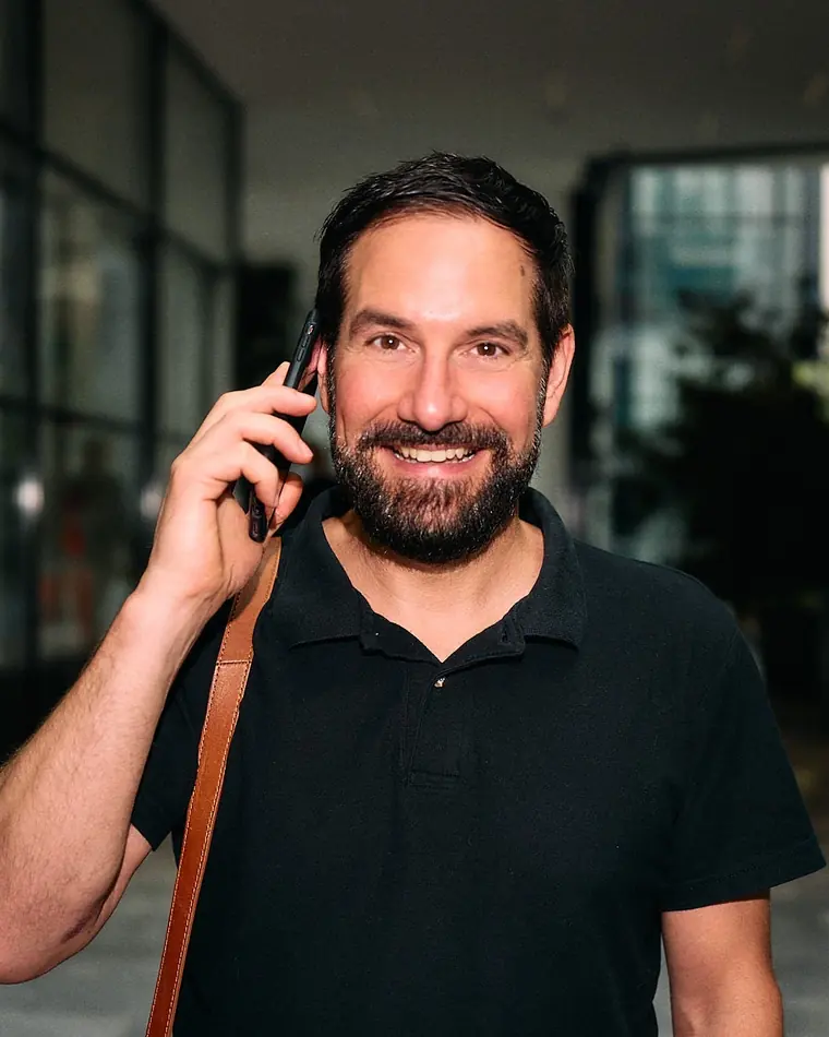 Matthias Lechner am Telefon